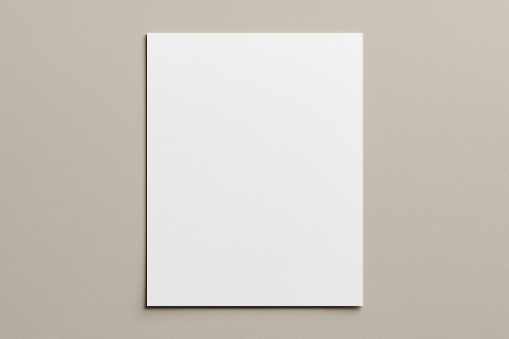 flat sheet of paper